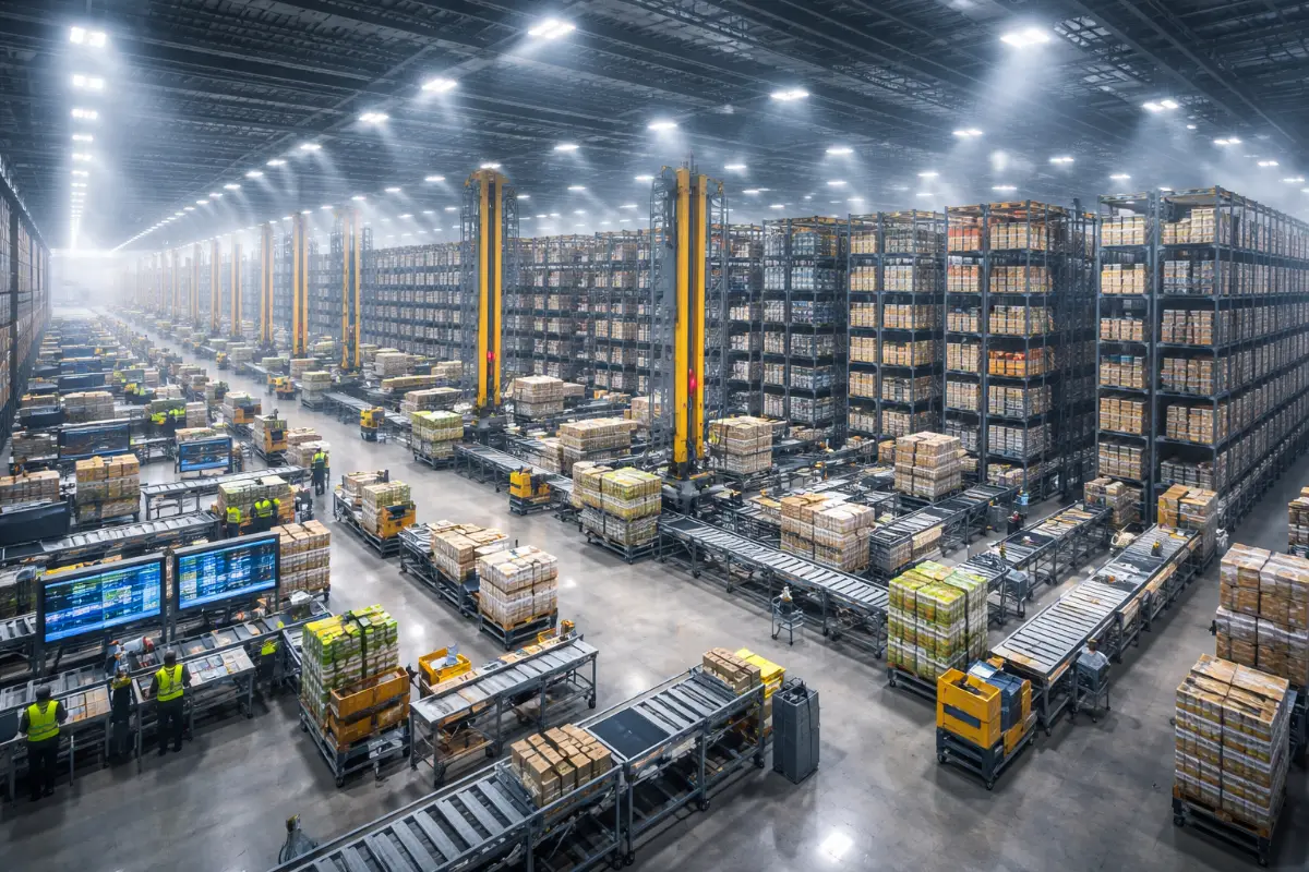 A modern, technology-enabled food distribution warehouse