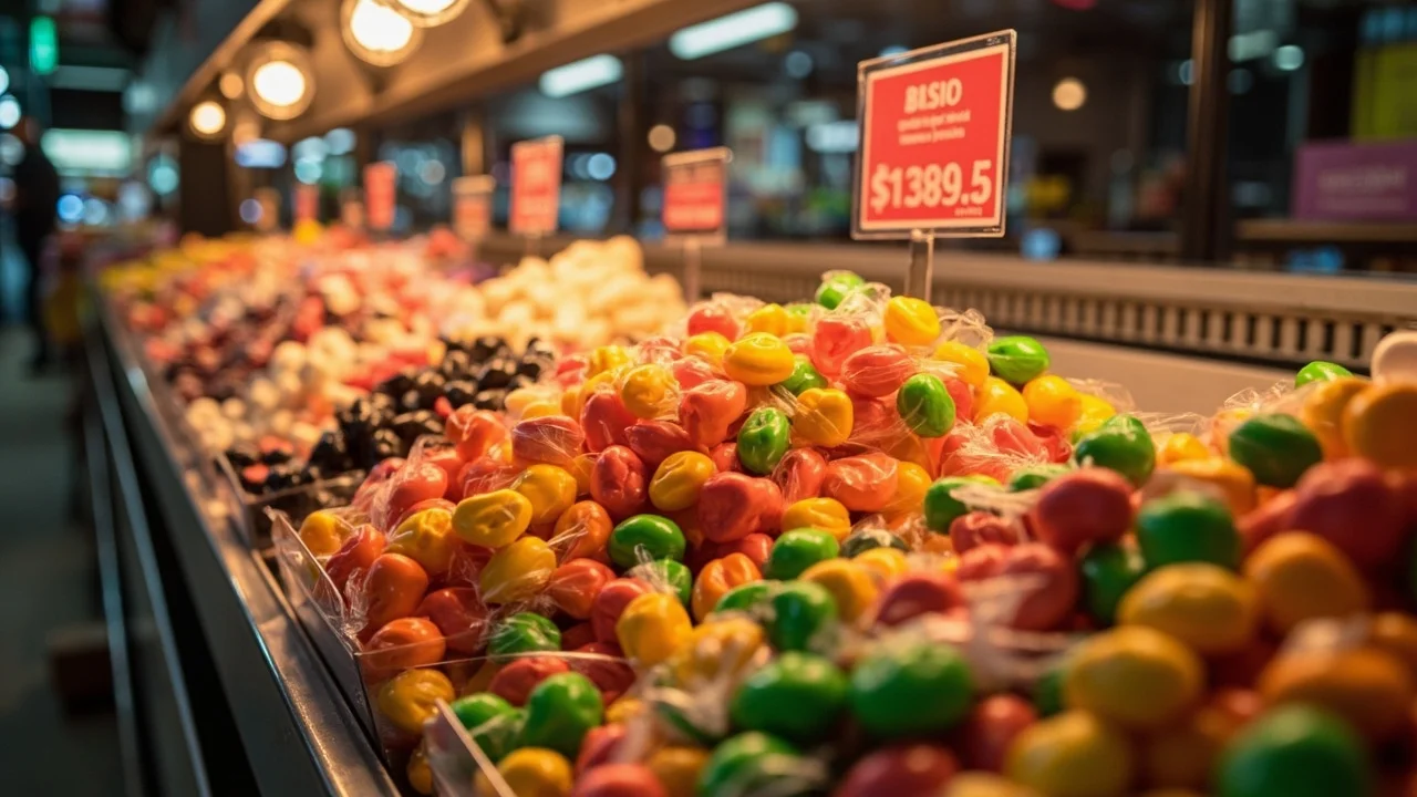 Confectionery Candy Market scene